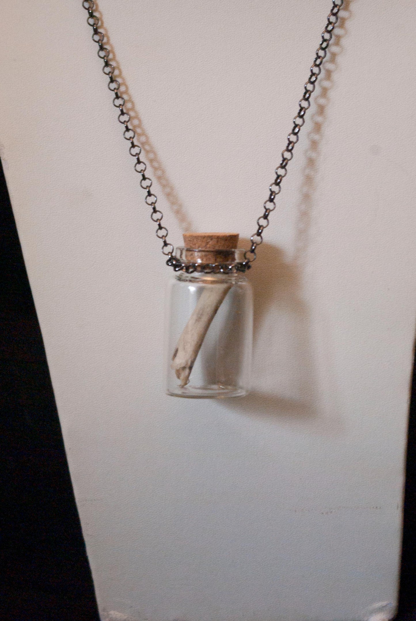 Bone in Glass Bottle Necklaces