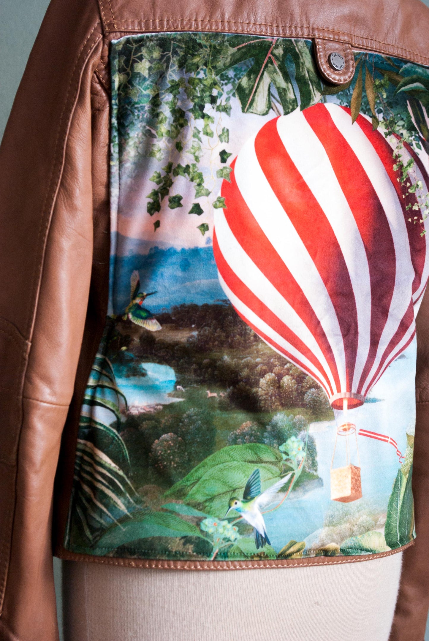 Leather Jacket with Image