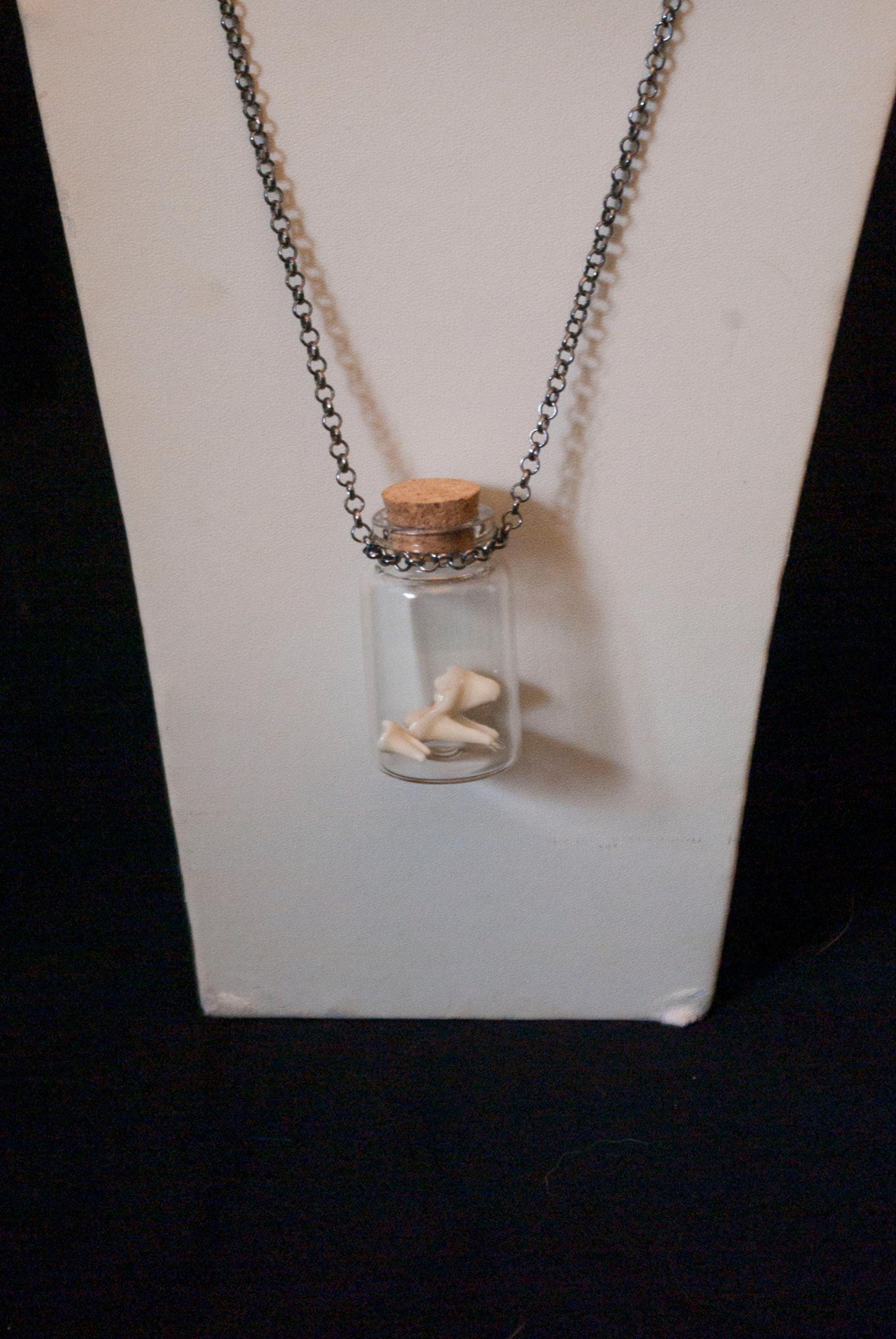 Bone in Glass Bottle Necklaces