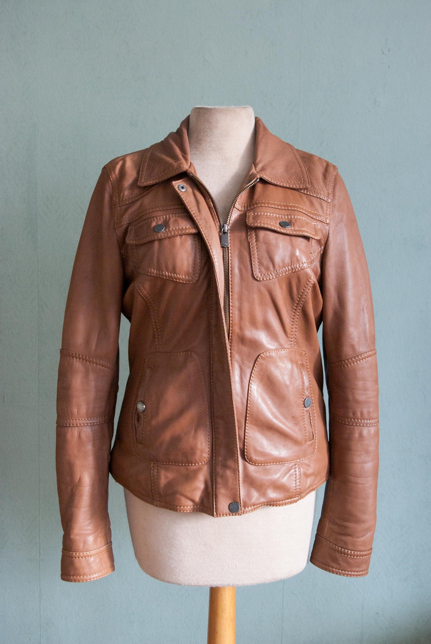 Leather Jacket with Image