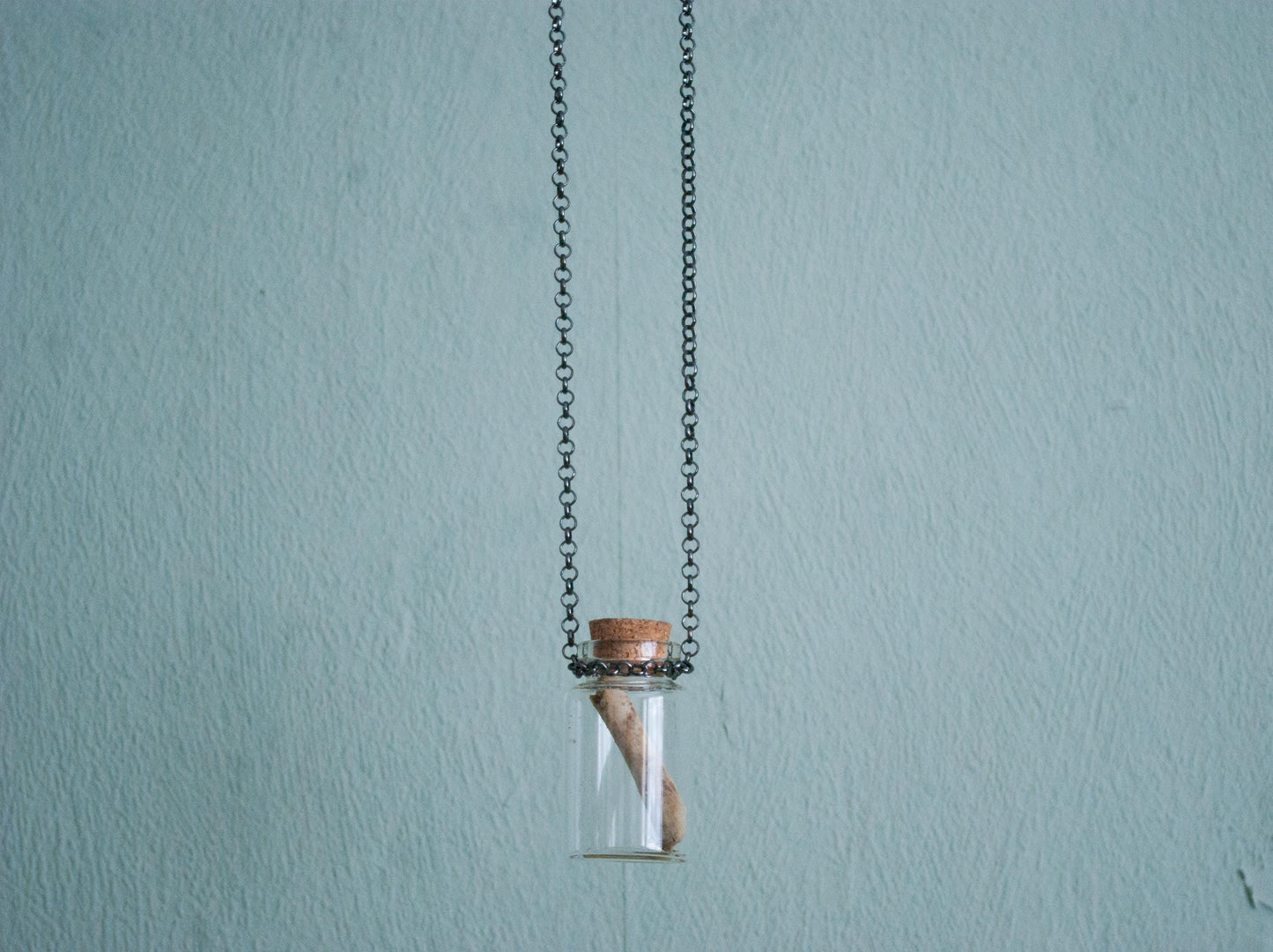 Bone in Glass Bottle Necklaces