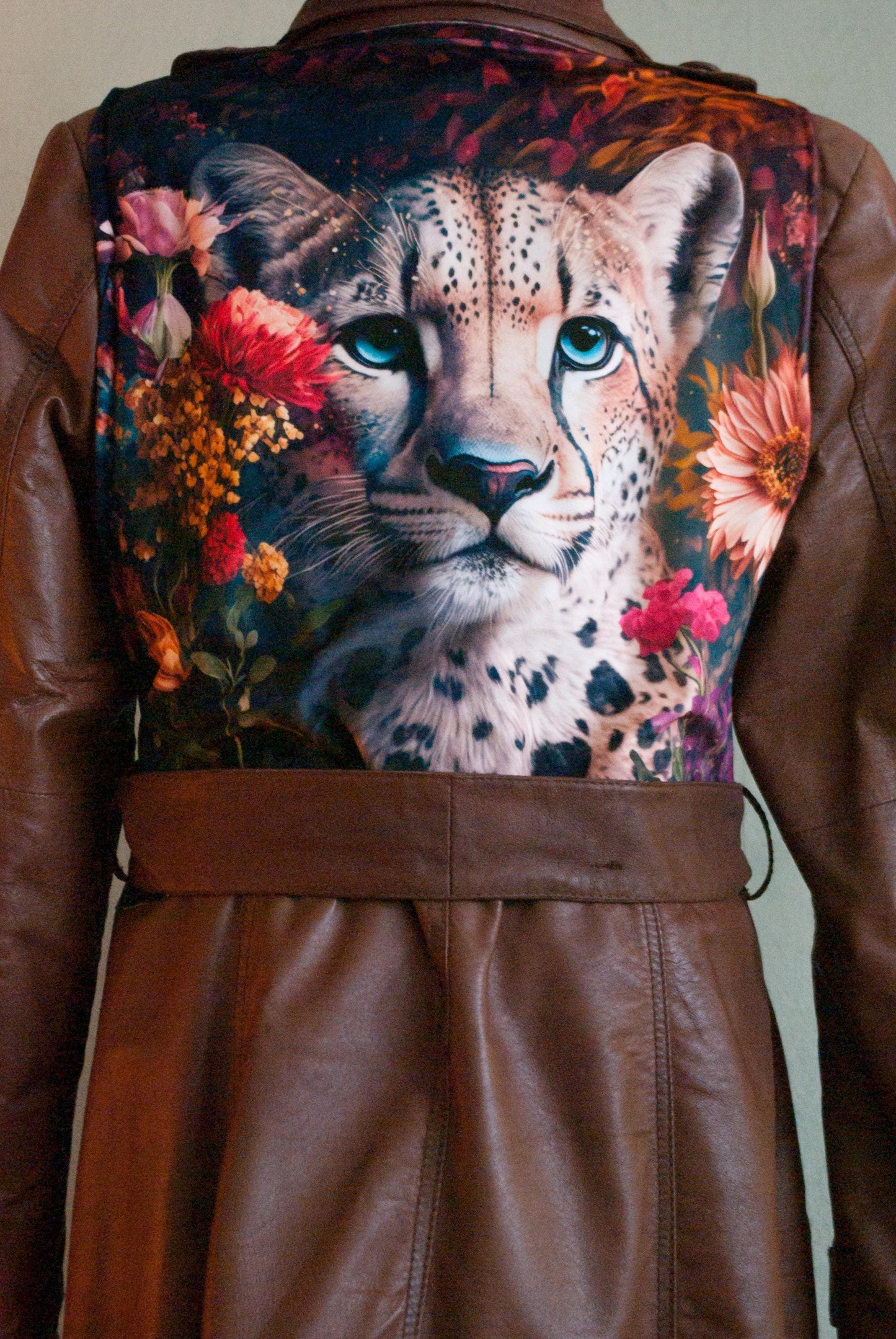 Leather Jacket with Image