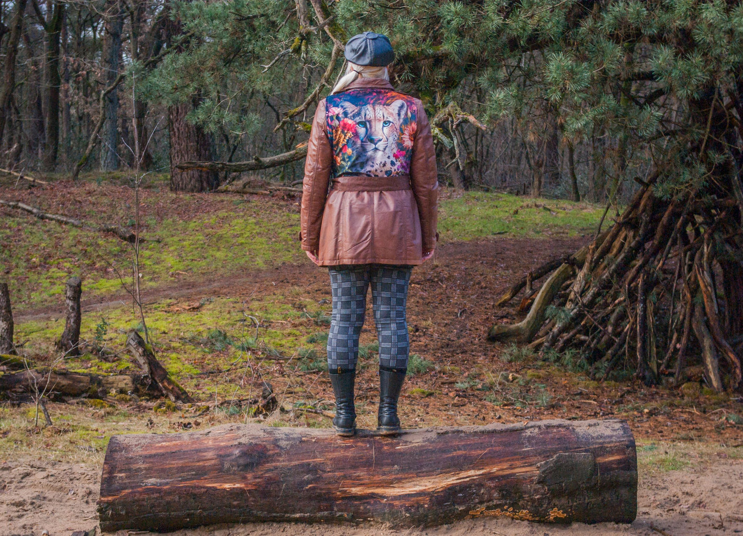 Leather Jacket with Image