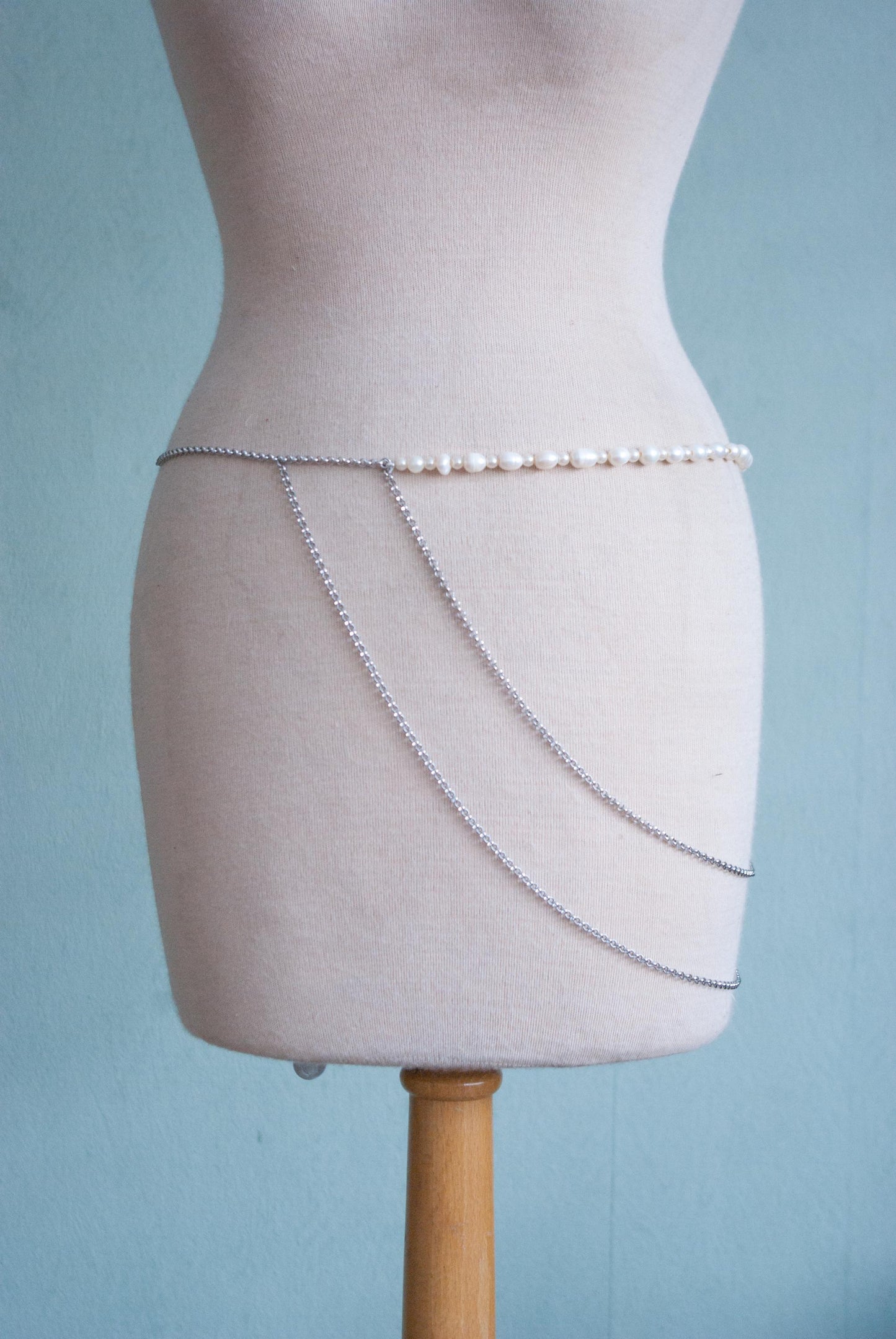 Skirt Belt with Pearls