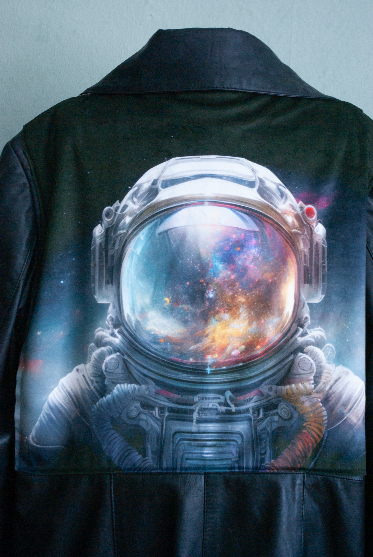 Leather Jacket with Astronaut