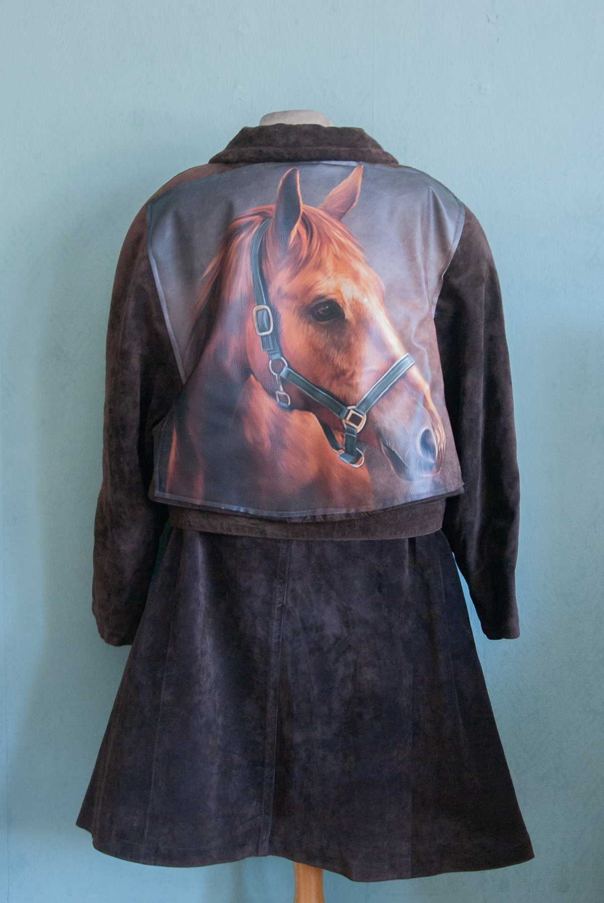 Suede Jacket with Horse