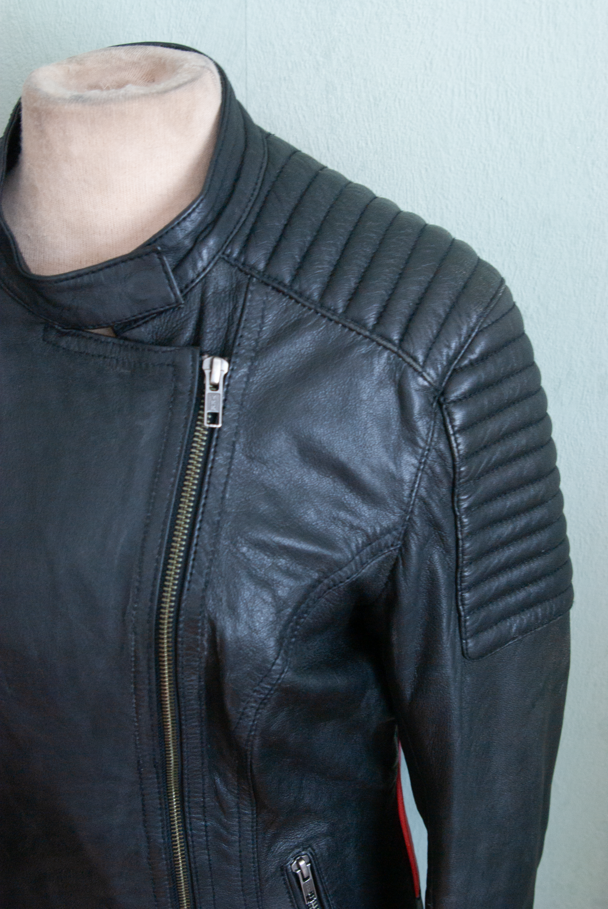 Leather Jacket with Cyber Punk