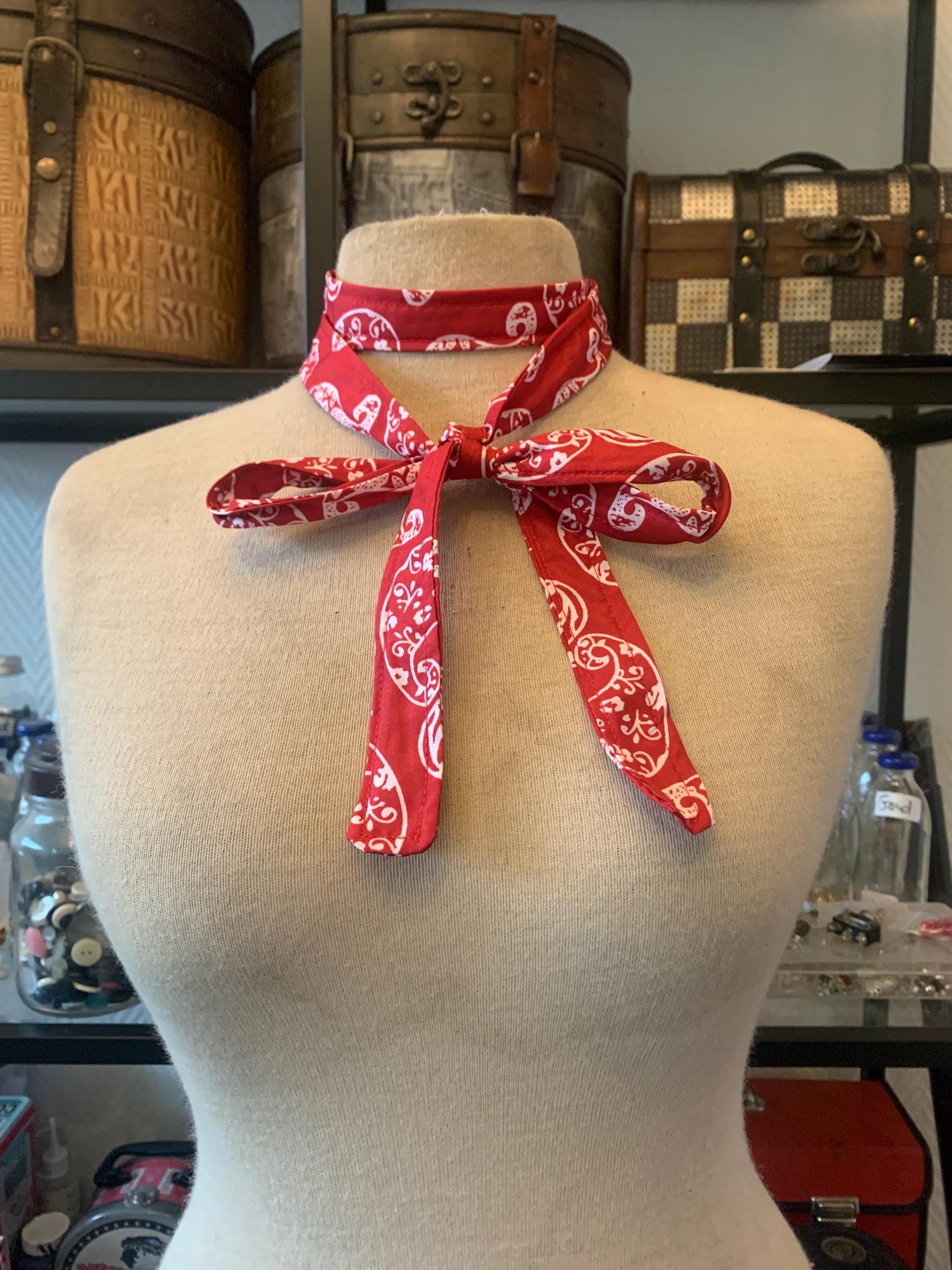 red cotton bandanna