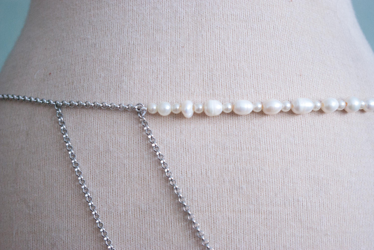 Skirt Belt with Pearls