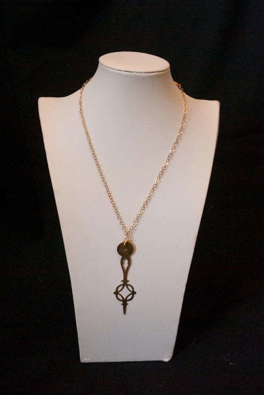 Clock Hand & Skull Necklaces